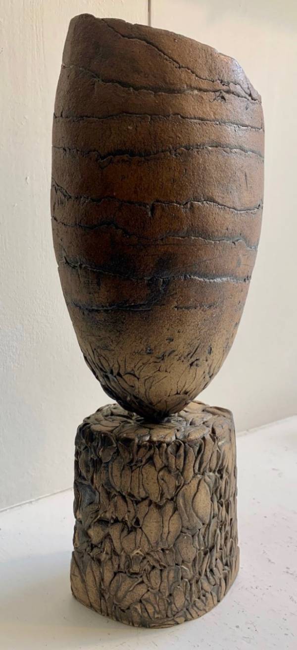 - a , Ceramic Sculpture by Catherine Carsley, measuring 34 x 13 cm (H x W) £350